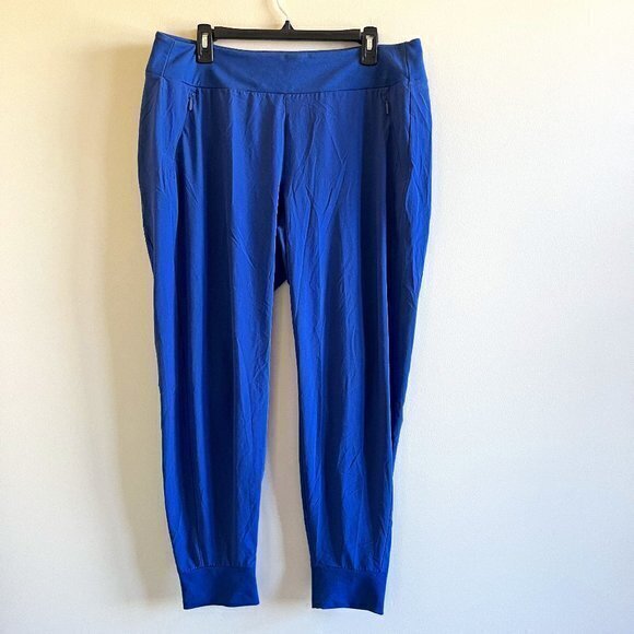 Athleta Soho Jogger Pants Blue Stretch Pull On Athleisure Women's Plus Size 16 - Picture 3 of 10
